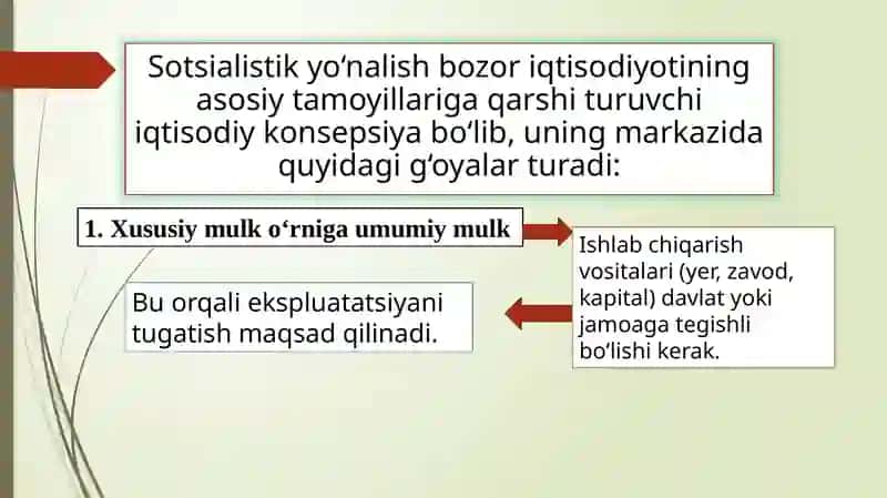 Sotsialistik yo‘nalish bozoriqtisodiyoti 2