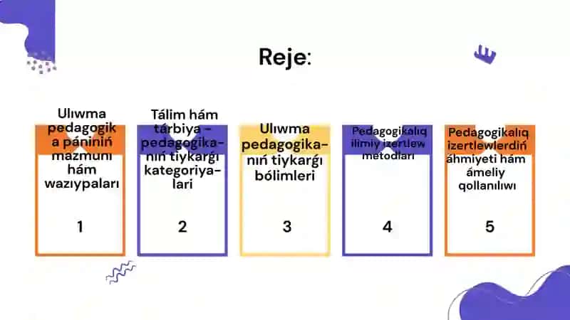 Ulıwma pedagogika tálim- tárbiya teoriyası 2