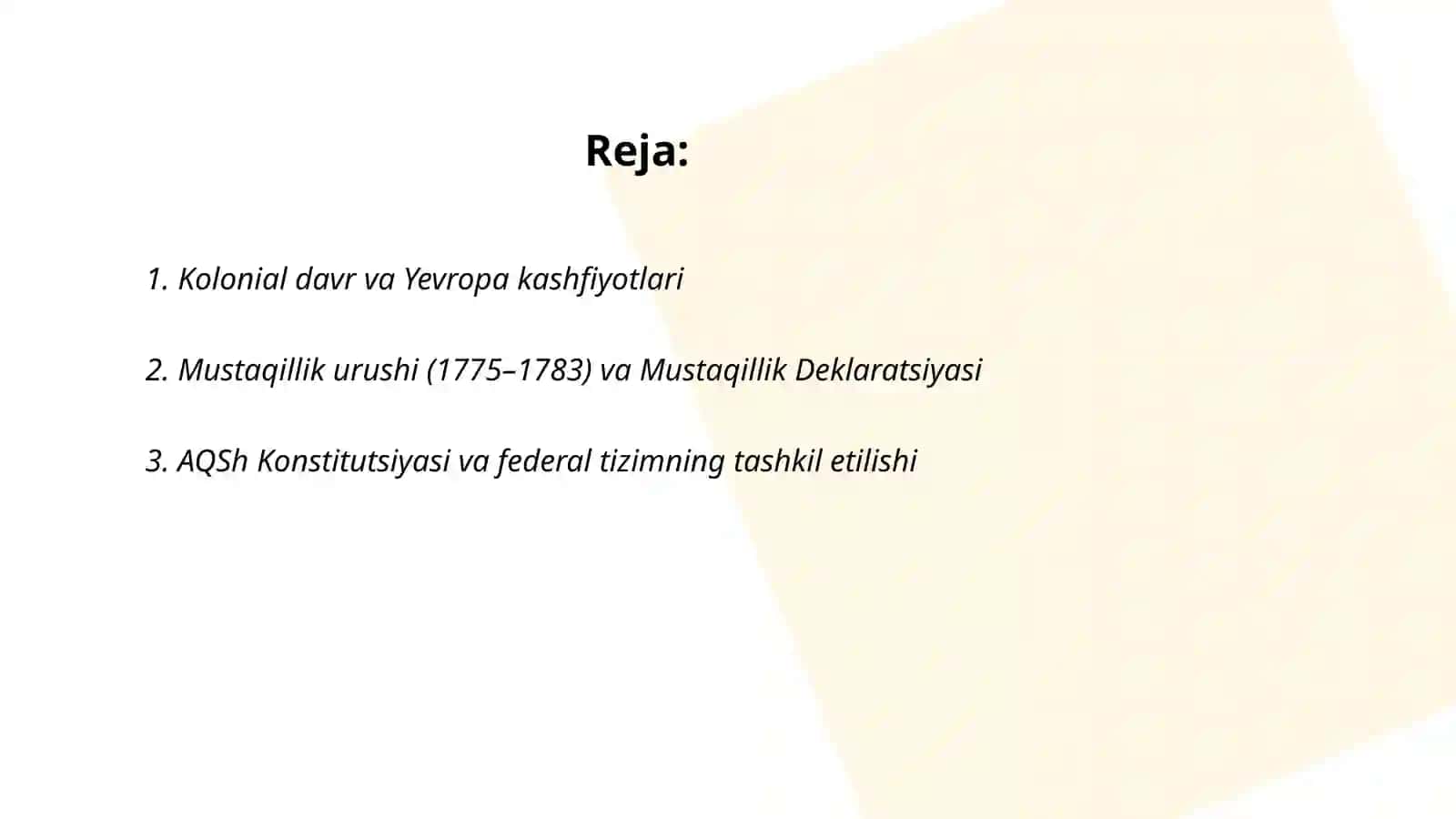 Amerika qòshma shtatlari tarix 2