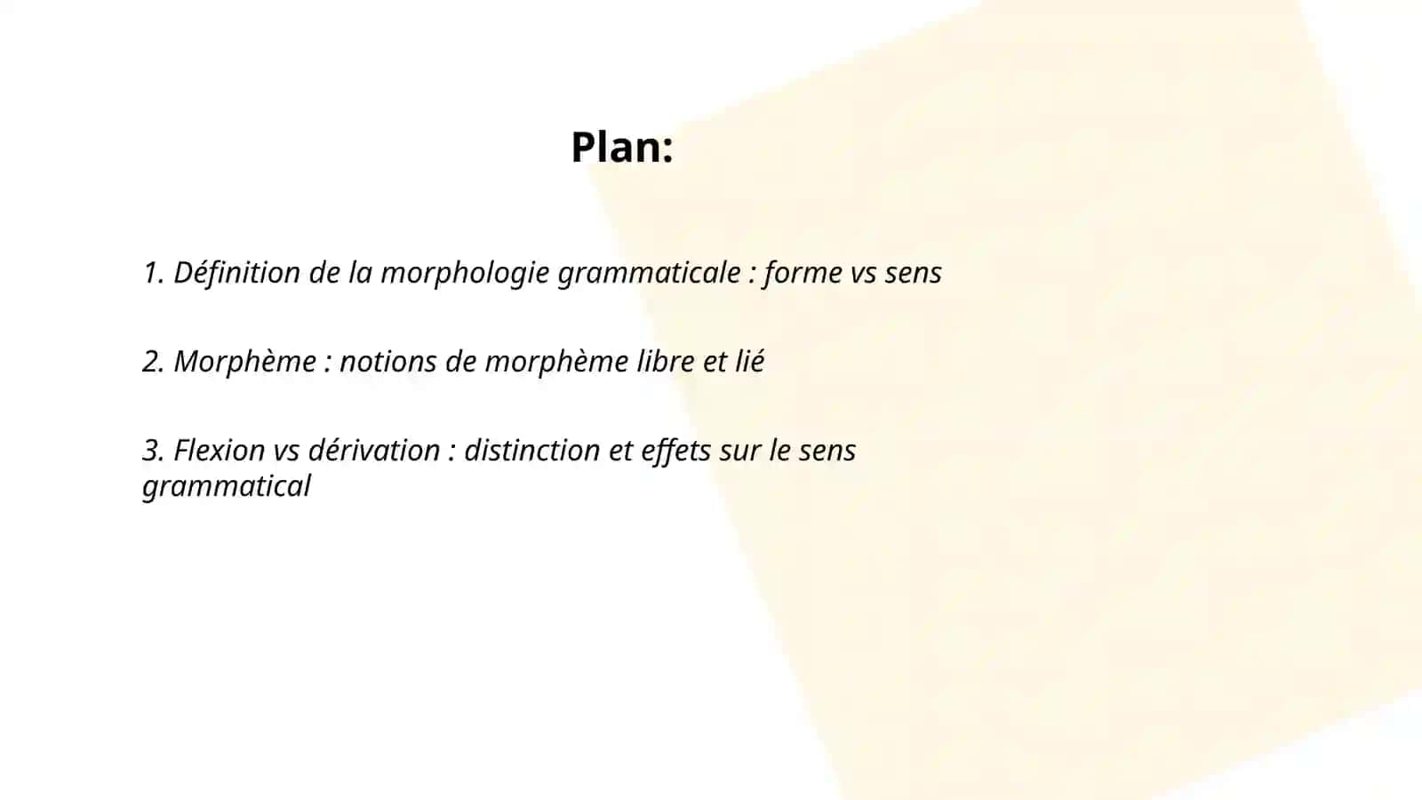 Morphologie. La forme garmmaticale et la sens garmmatical 2