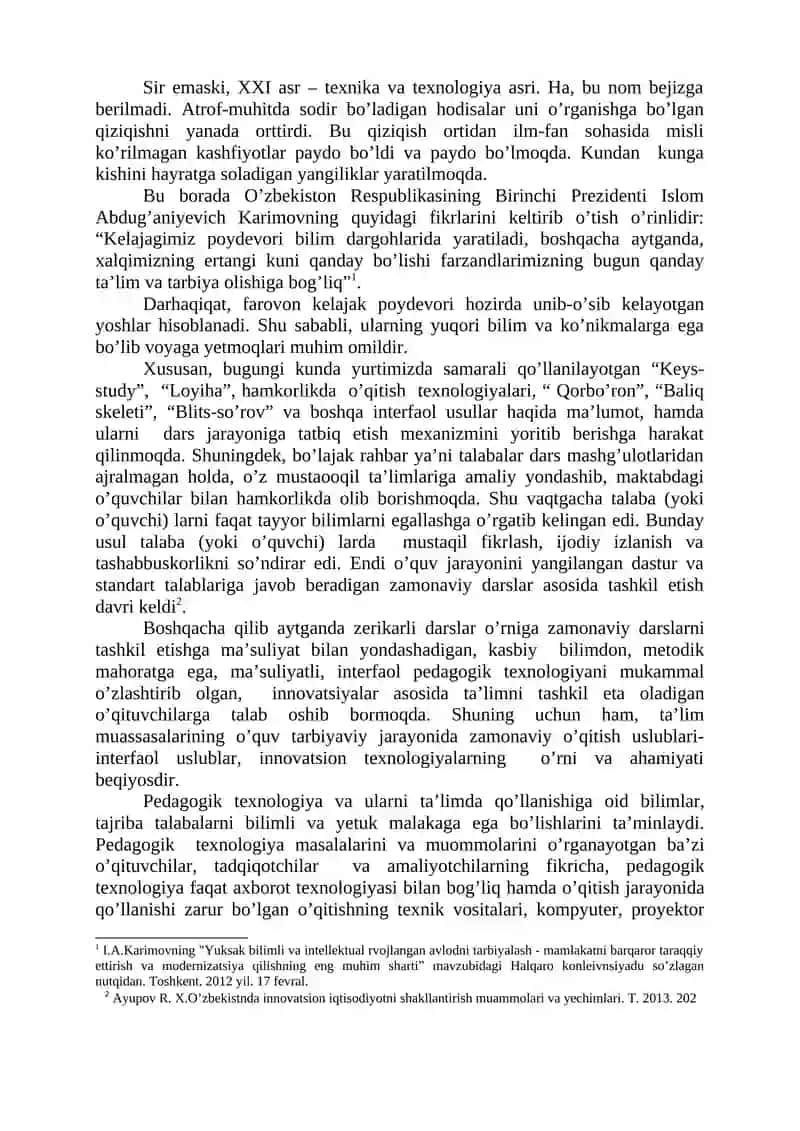 Innovatsion ta'lim texnologiyalari 2
