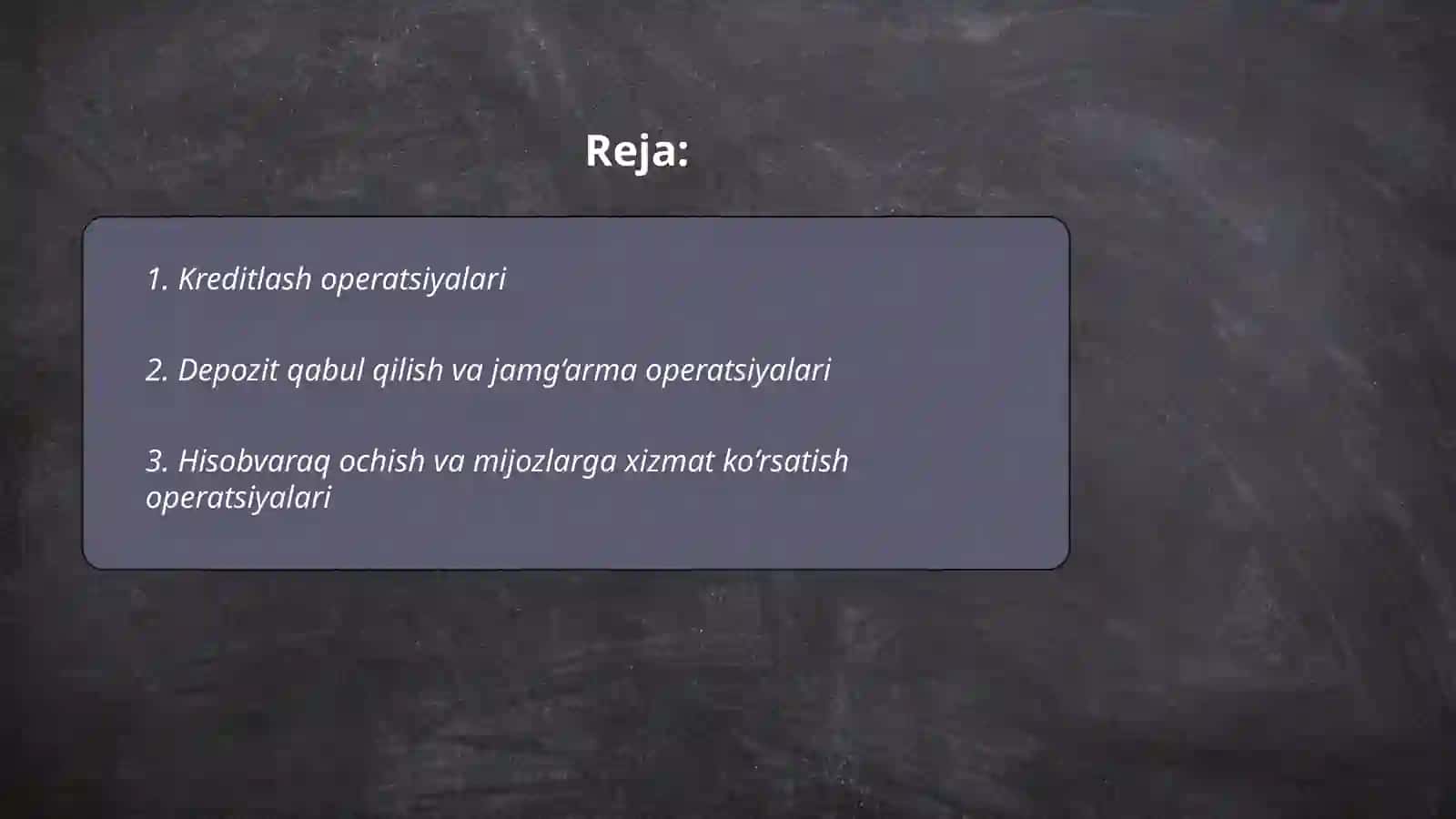 Kreditlash operatsiyalari 2