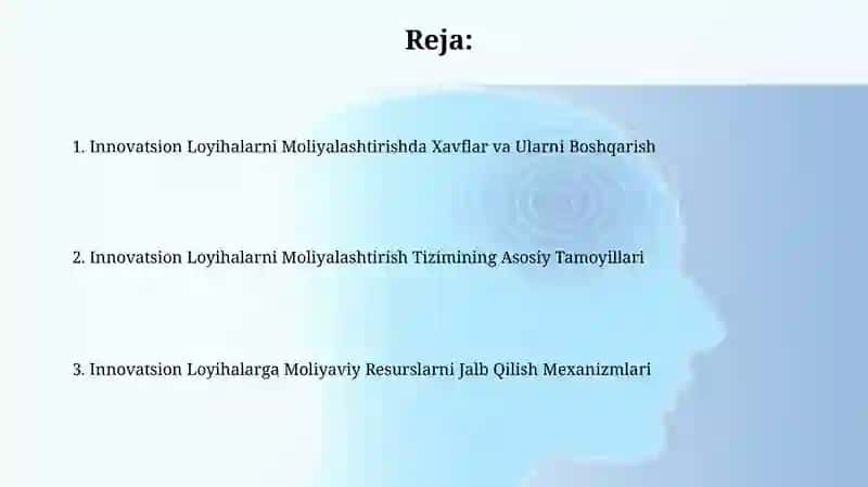Innovatsion loyihalarni moliyalashtirish tizimi 2