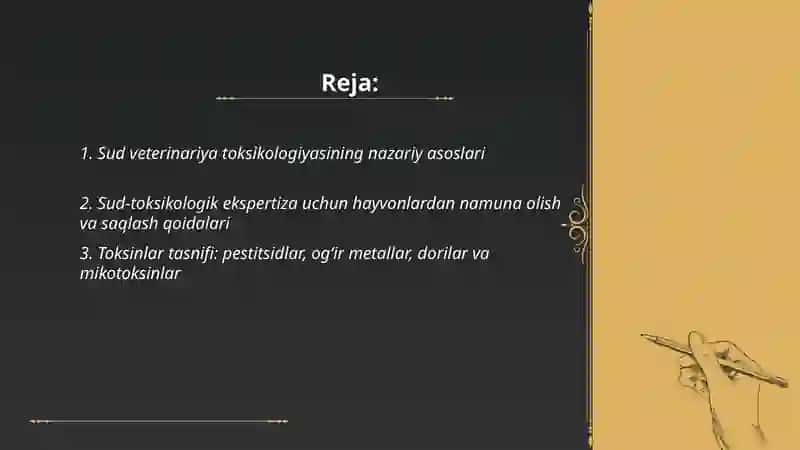 Sud veterinariya toksikologiyasi 2