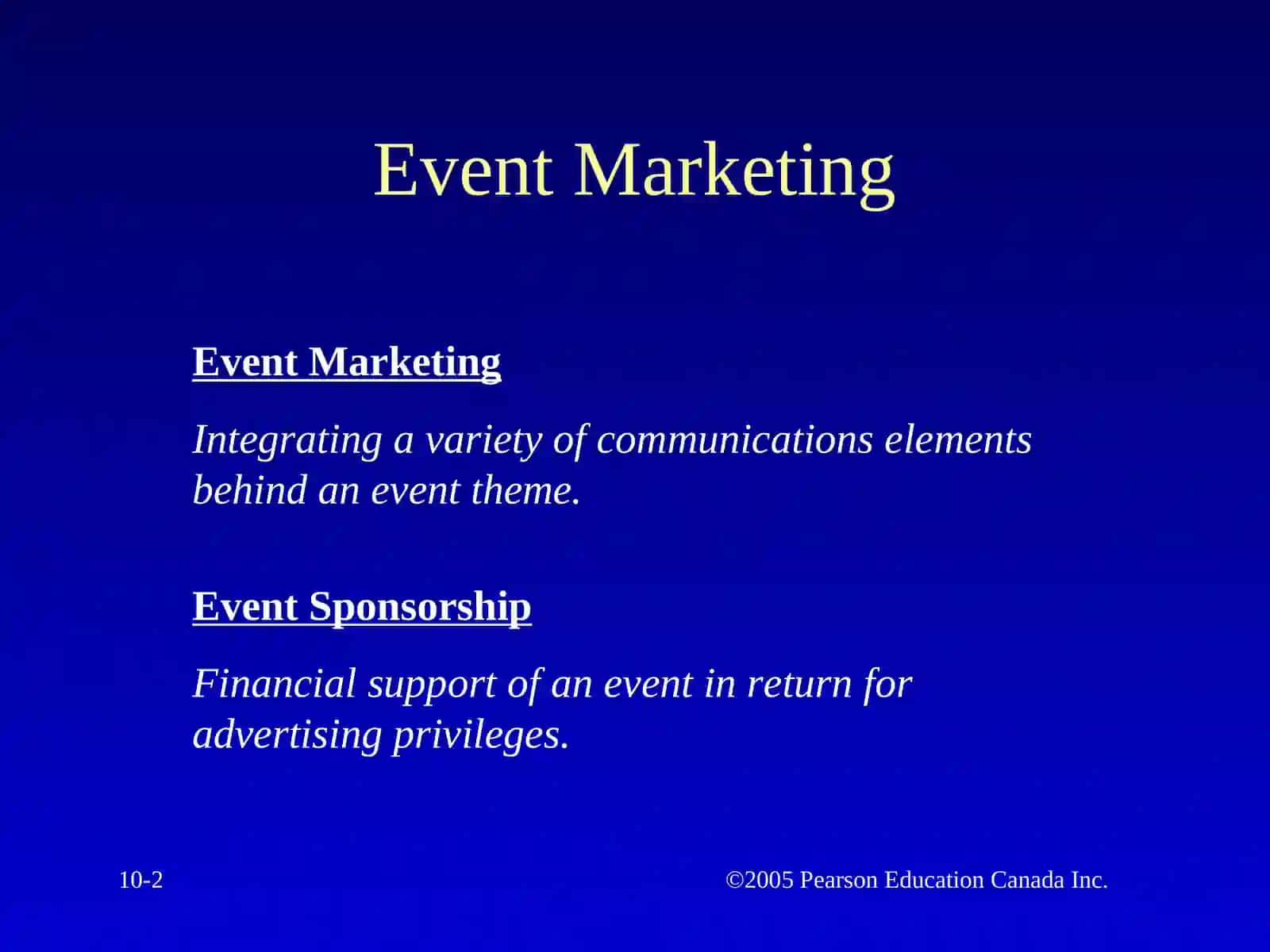 Event Marketing and Sponsorships 2