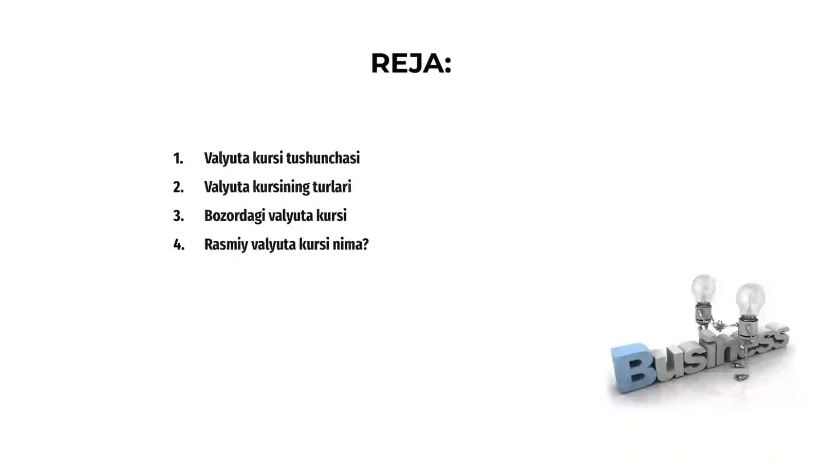 Valyuta kursini rasmiy tartibga solish 2