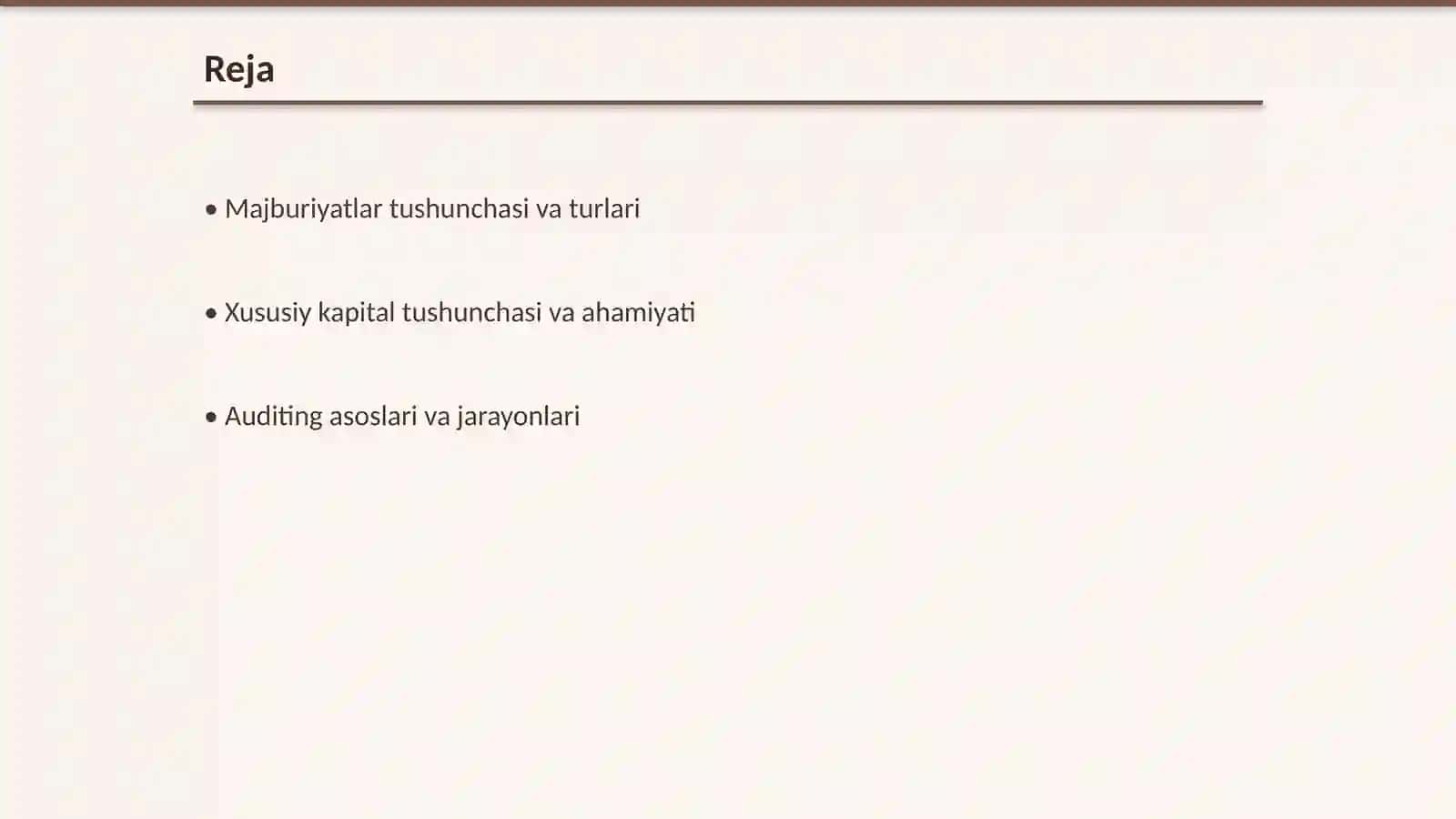 Majburiyatlar va xususiy kapital auditi 2