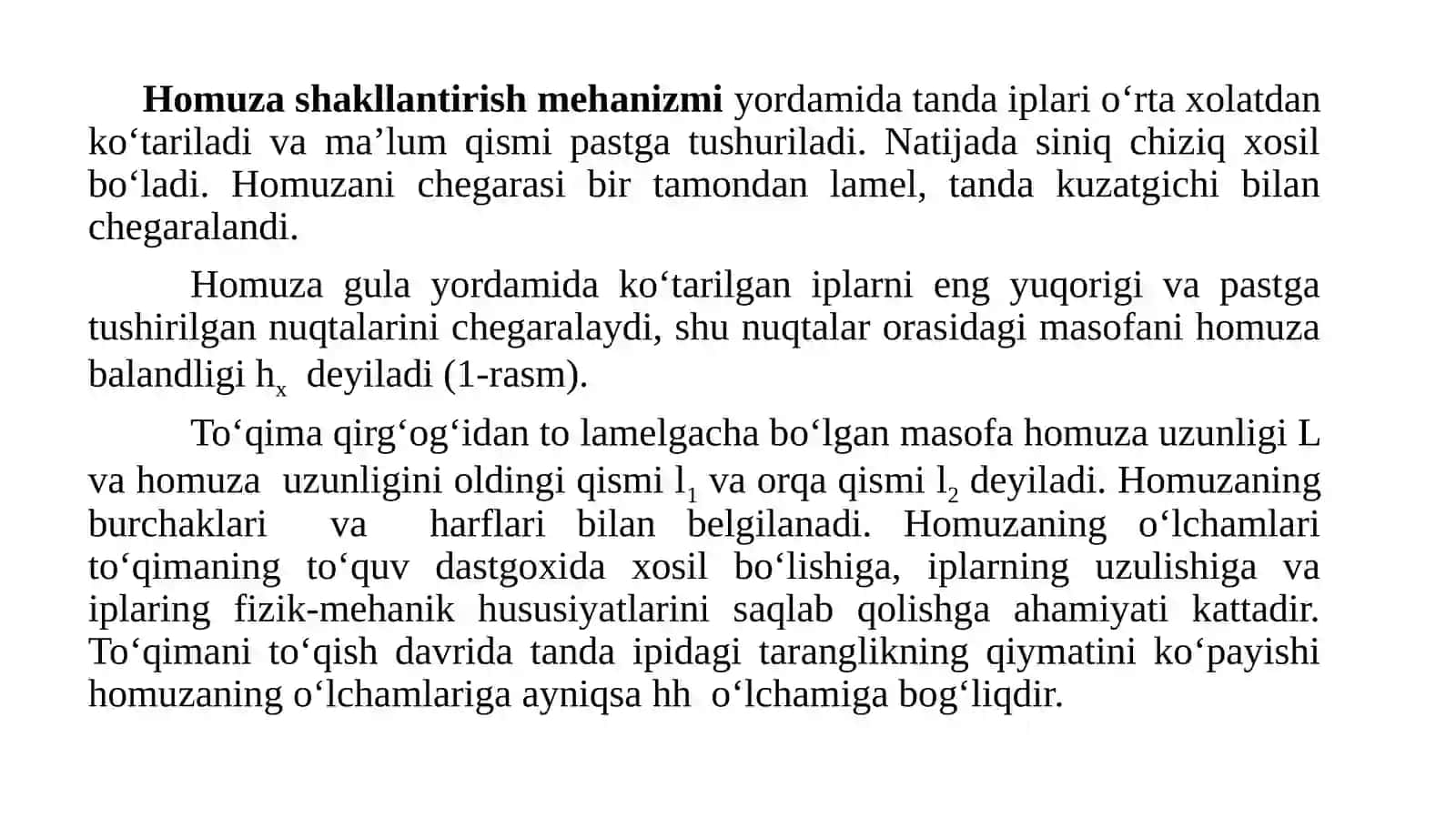Homuza xosil qilish 2