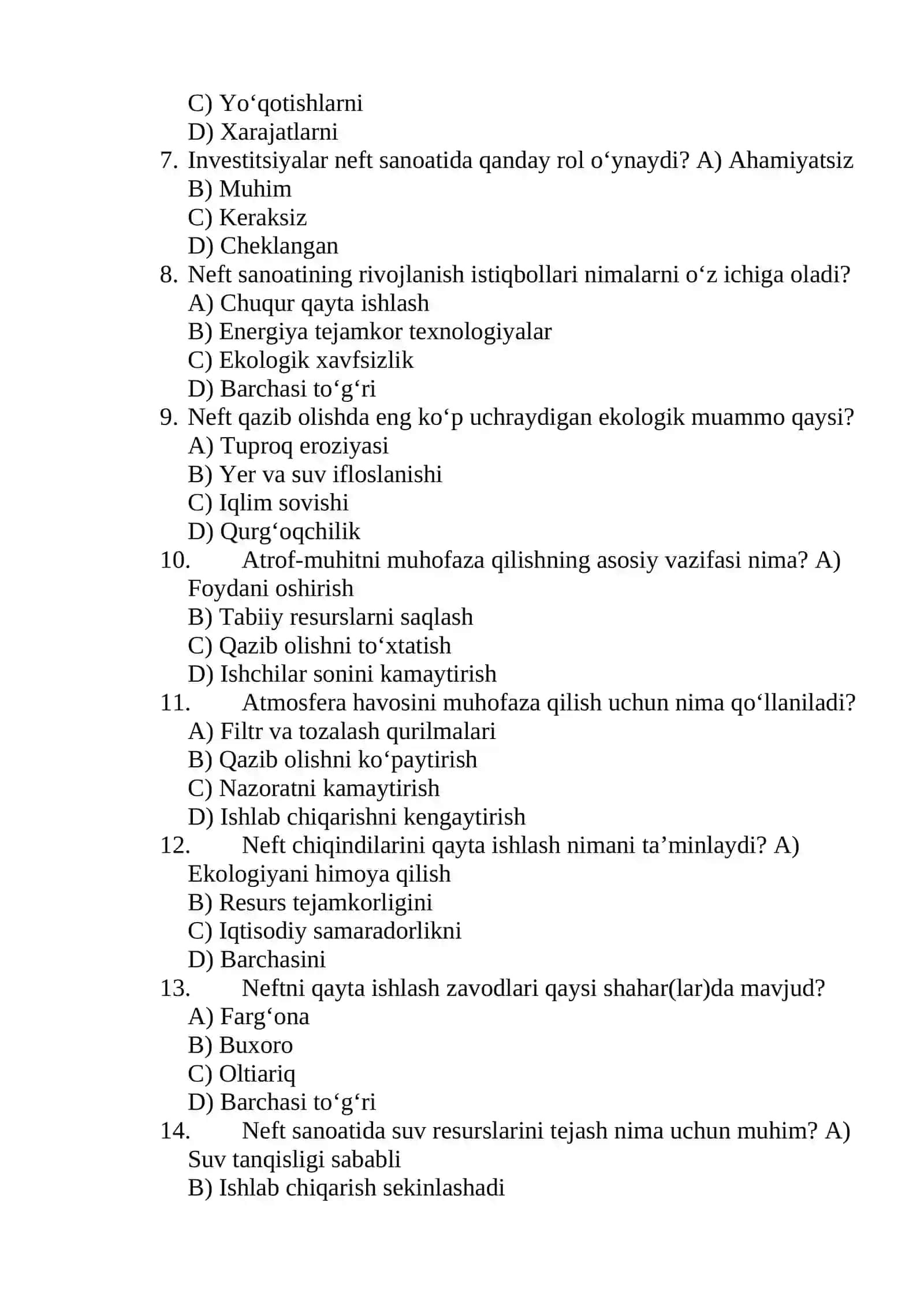 NEFT VA GAZ SANOATIDA TO’YINMAGAN UGLEVODORODLAR 2