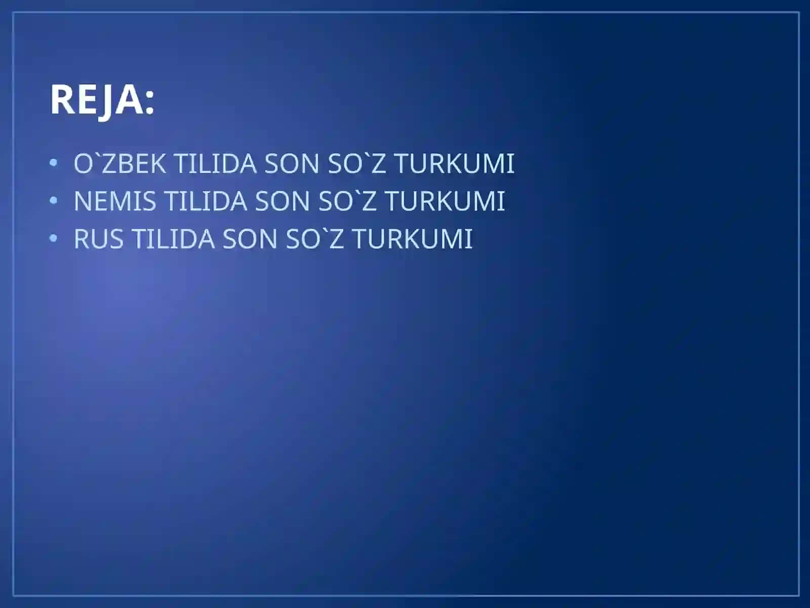 MORFOLOGIYASON – SO`Z TURKUMI 2