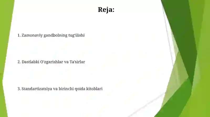 Gandbol o'yin qoidalarini o'rganish 2