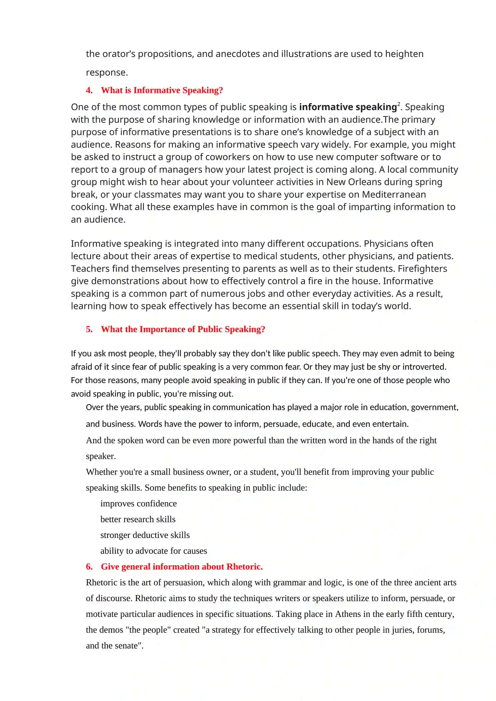 Public Speaking Rules 2