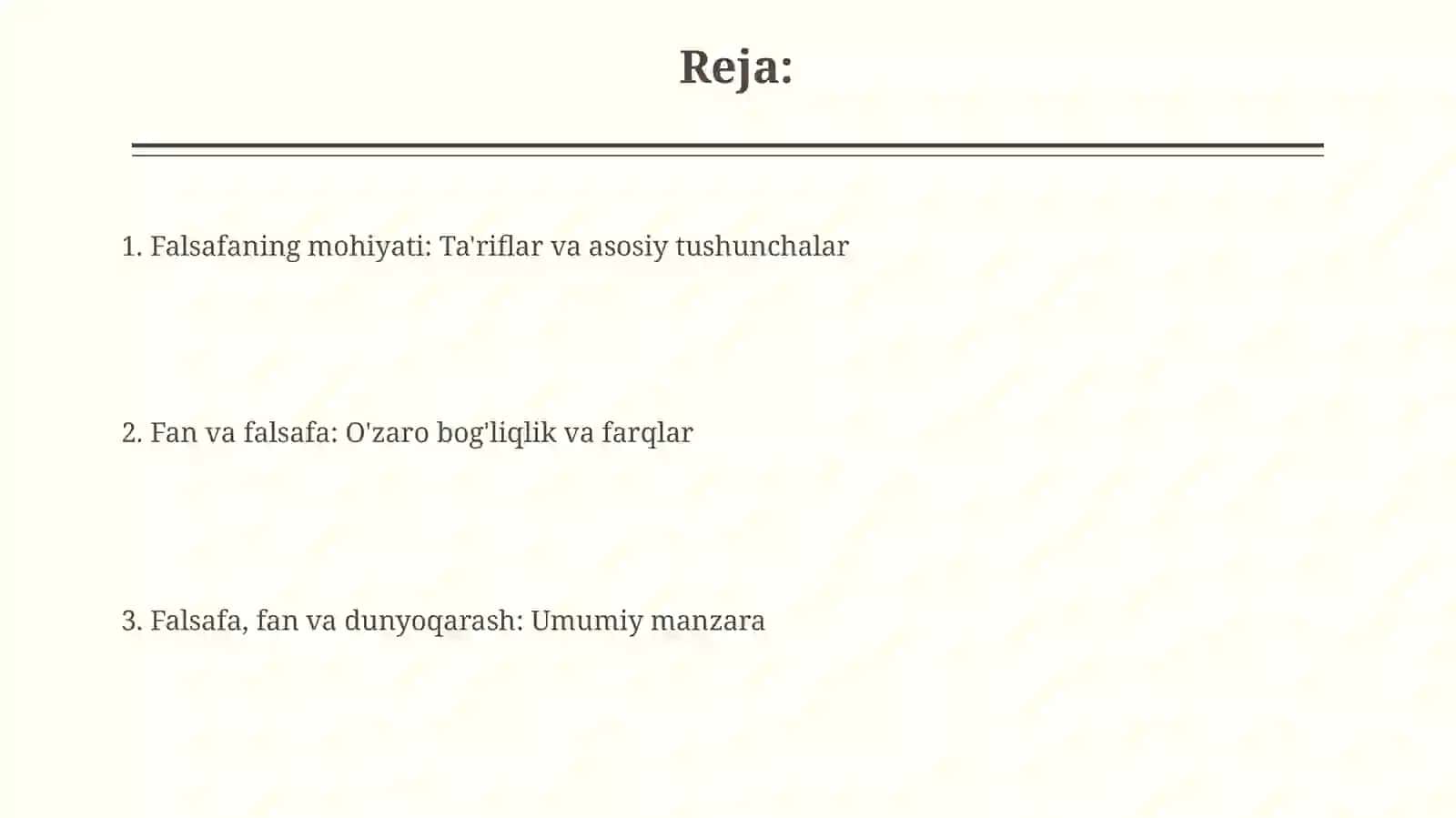 Falsafaning fan va dunyoqarashga doir mohiyati 2