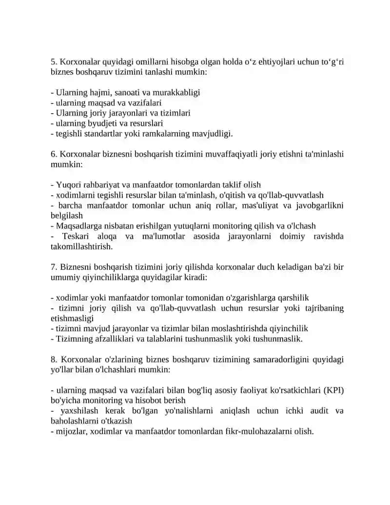 Biznesni boshqarish tizimi 2