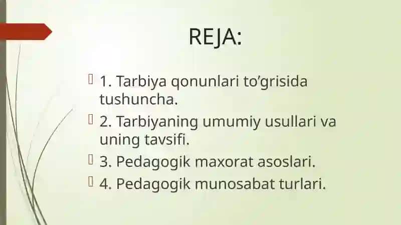 PEDAGOGIK FAOLIYATDA TARBIYAT URLARI VA USULLARI 2