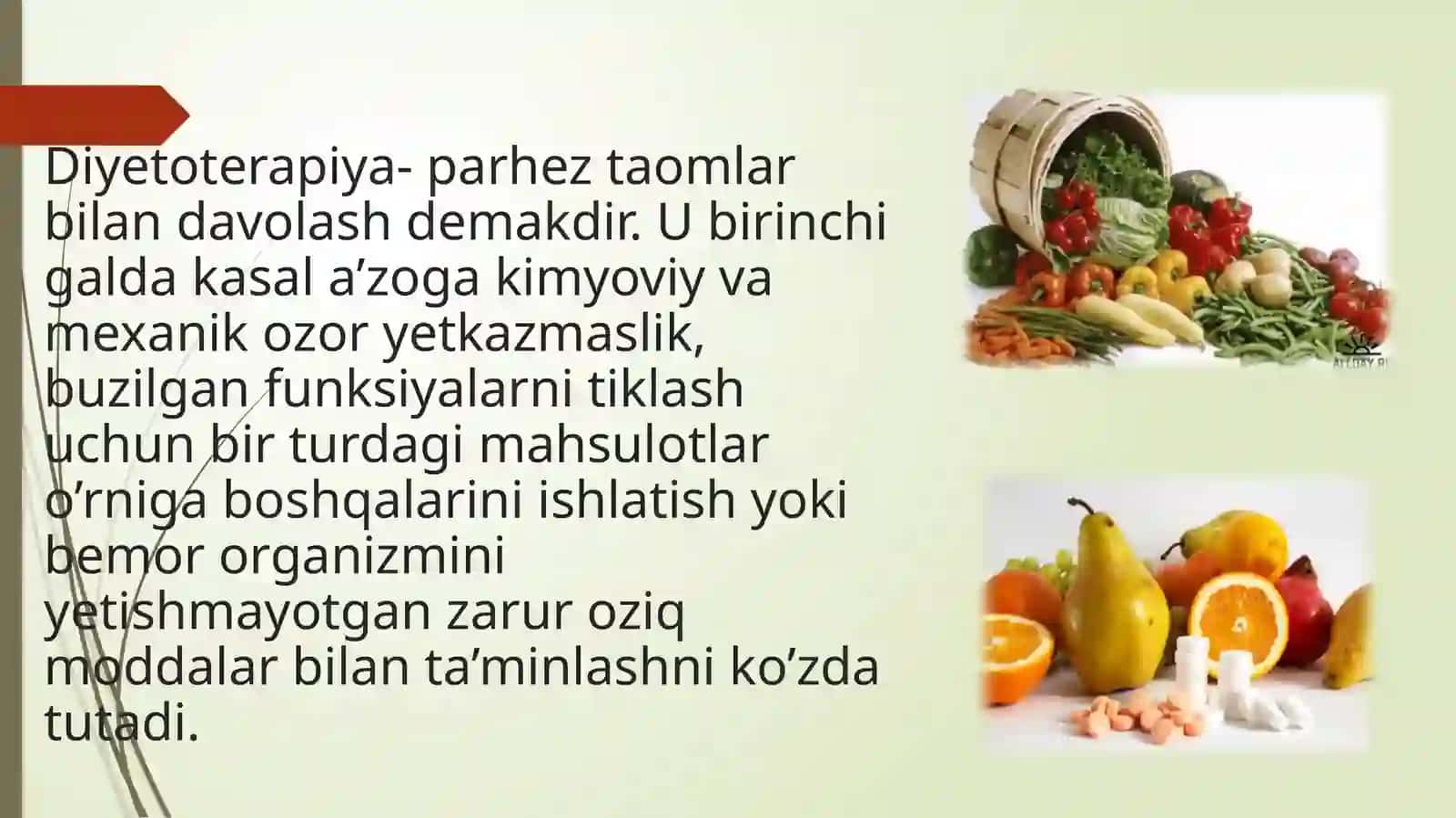 Parhezstollariningtasnifi.Vitaminlarningovqatlanishdagiahamiyati 2