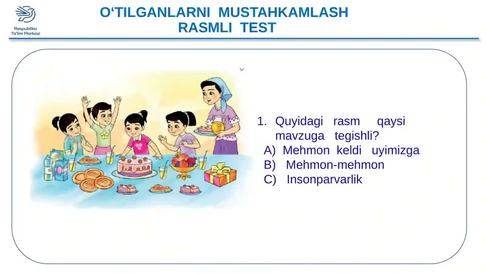 DO‘STLIK OLIY FAZILAT 2