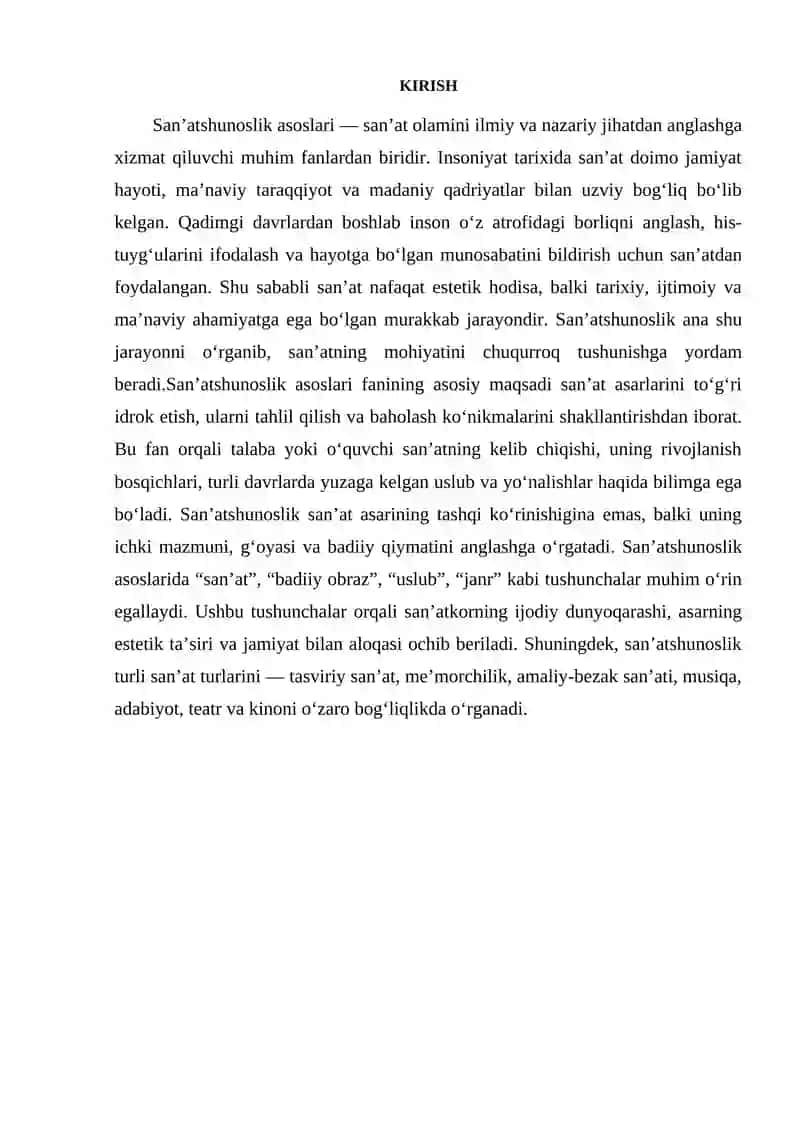 San'atshunoslik asoslari 2