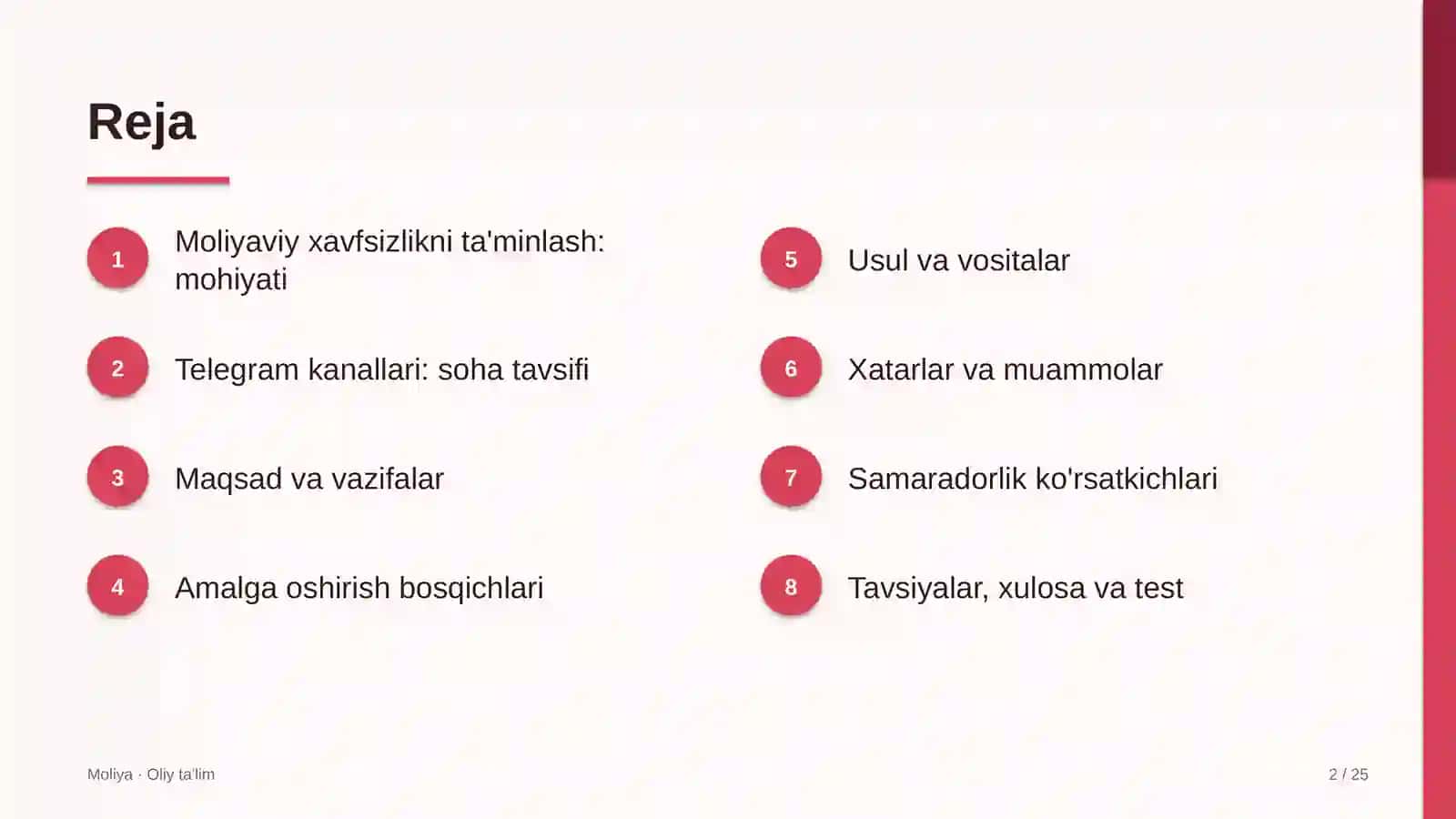telegram kanallarida moliyaviy xavfsizlikni ta'minlash 3632 2
