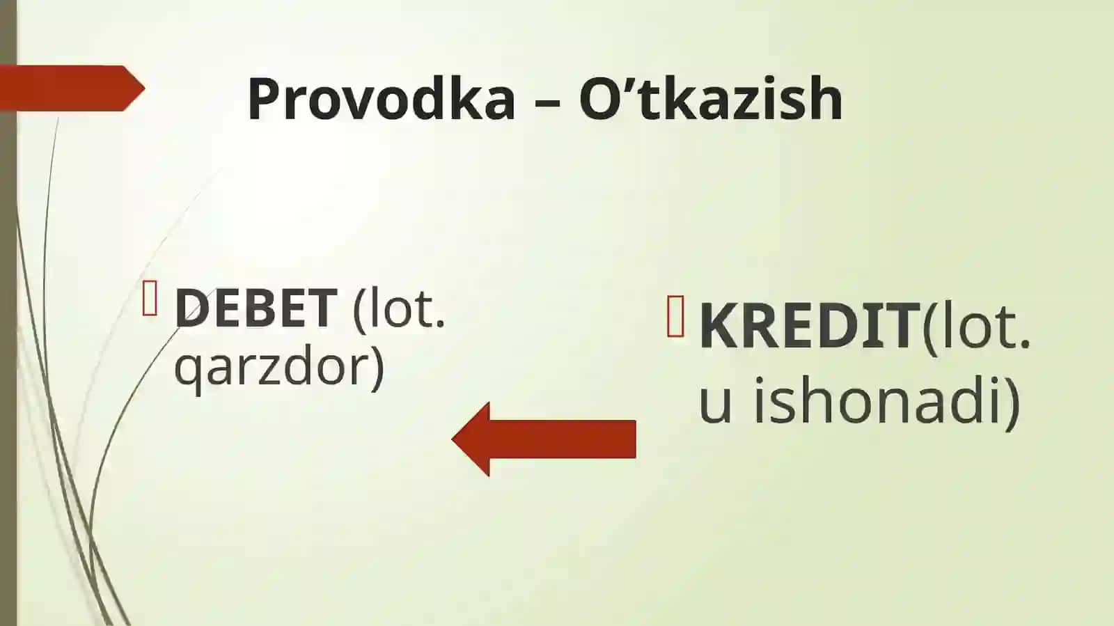 Balans, Provodkalar va ularning qo’llanilishi, Saldo 2