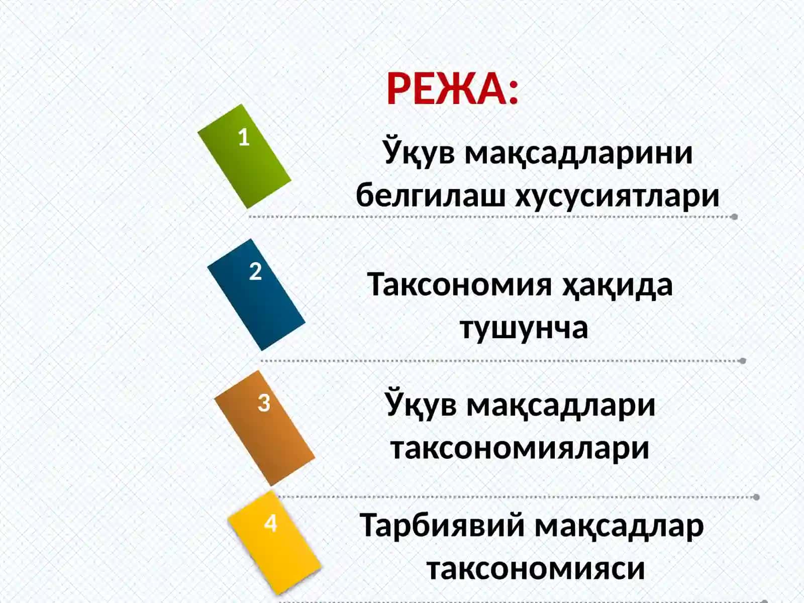 Педагогик мақсадлар таксономияси 2