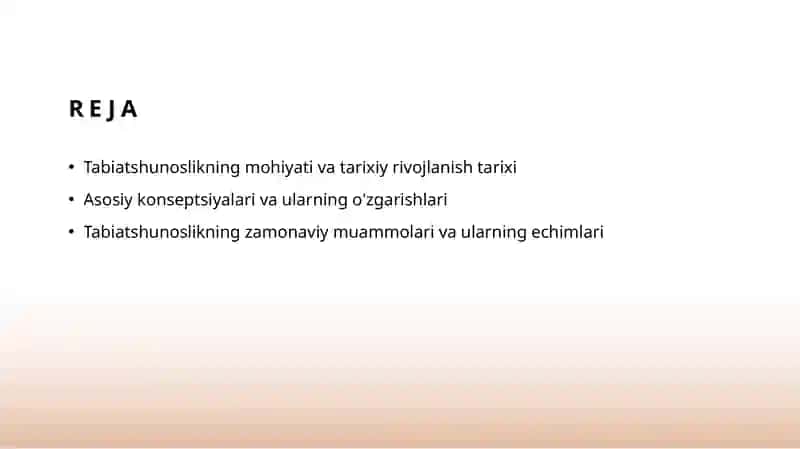 Tabiatshunoslikning zamonaviy kontseptsiyalari 2