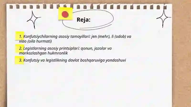 Konfutsiychilar va legistlarning talimoti 2