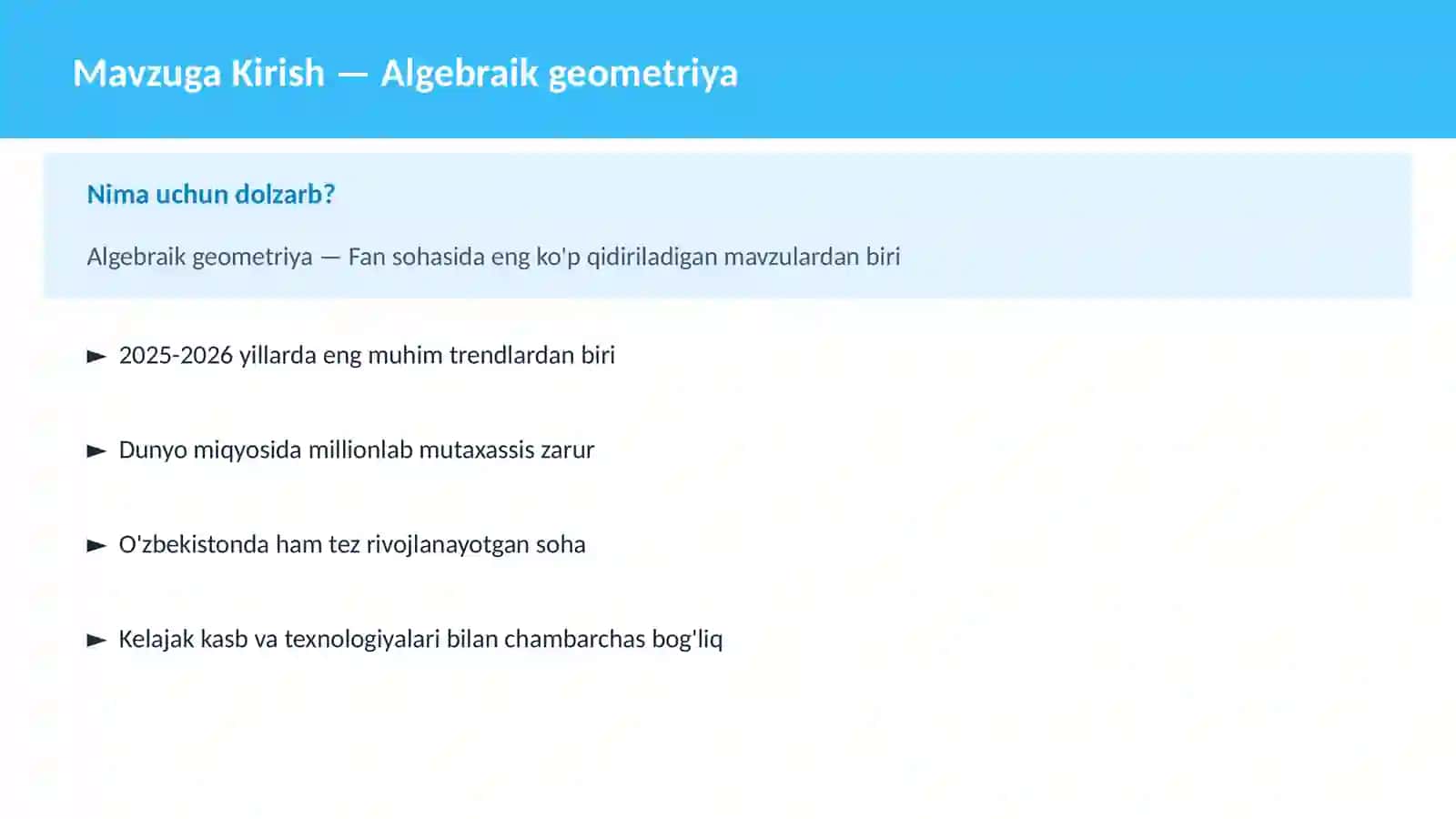 FAN | MATEMATIKA ZAMONAVIY 2