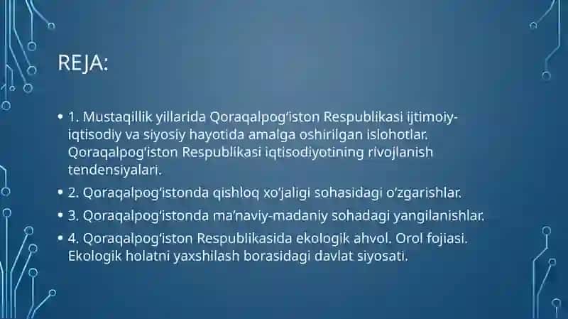 MUSTAQILLIK YILLARIDA QORAQALPOG‘ISTON RESPUBLIKASI 2