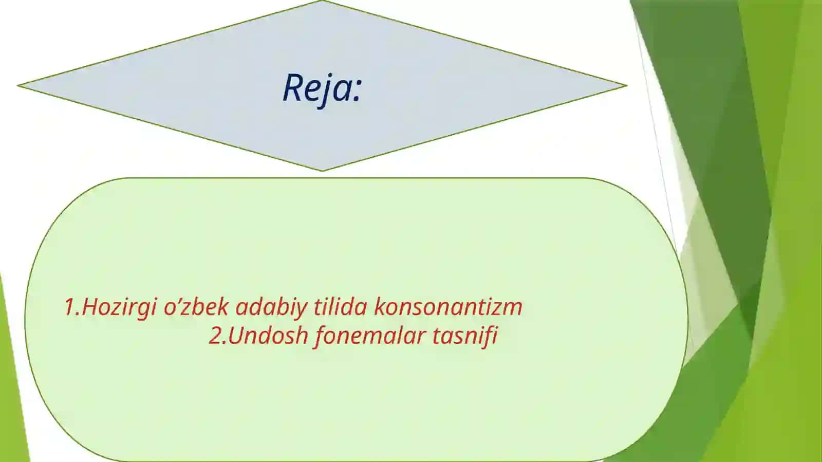Undoshlar  tasnifi 2