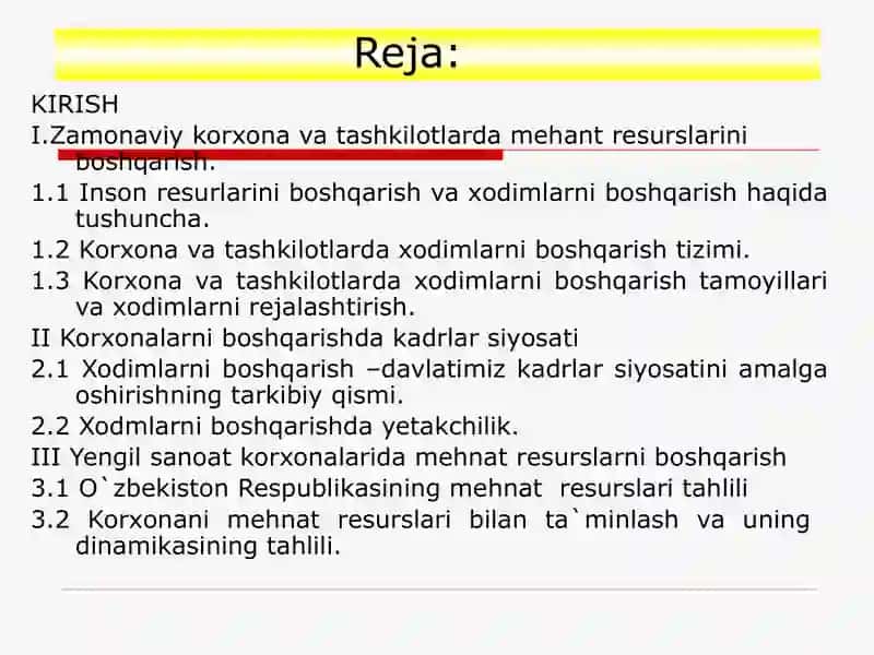 Xodimlarni boshqarishda kadrlar siyosati 2