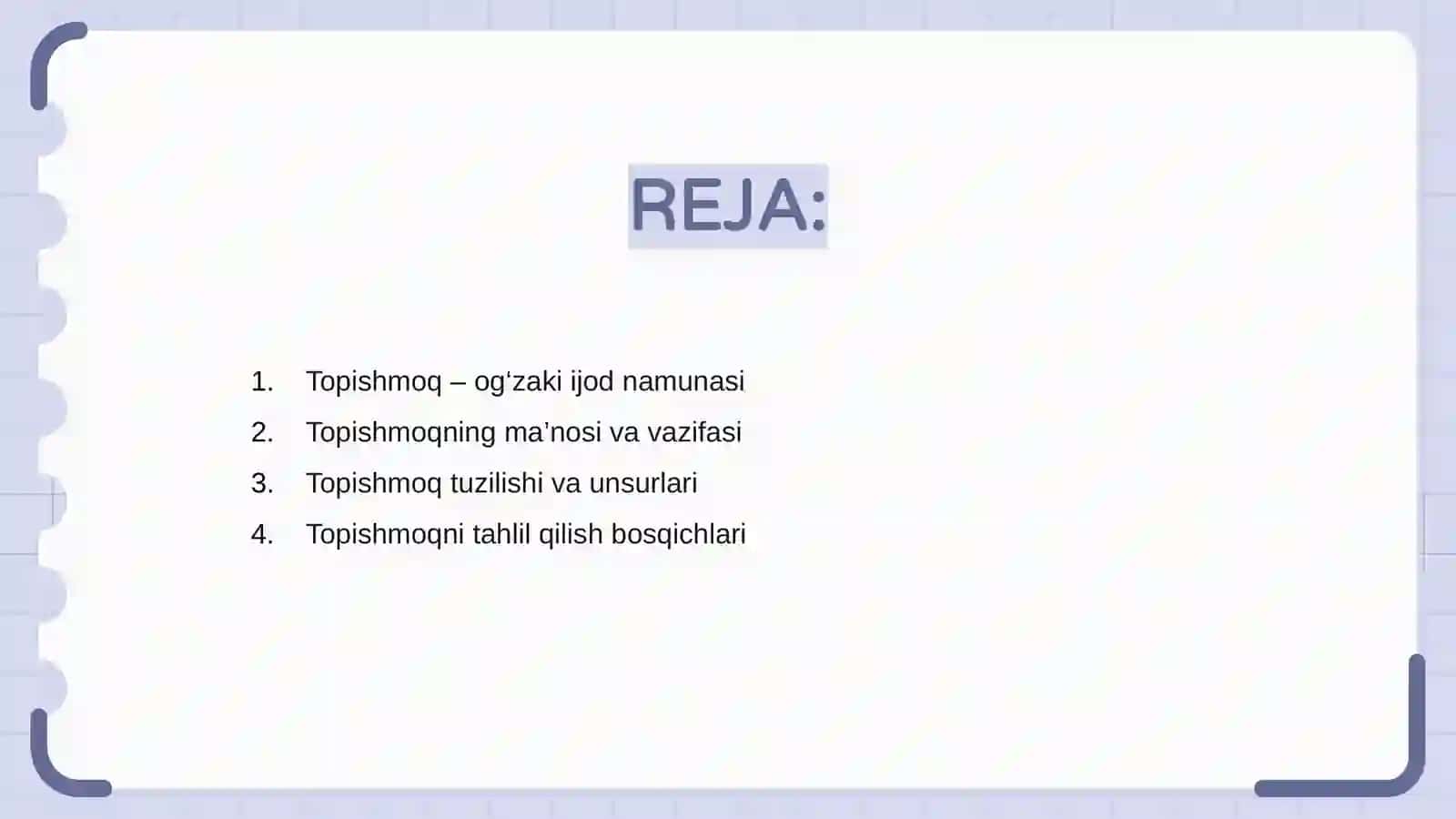 Topishmoq matni ustida ishlash 2