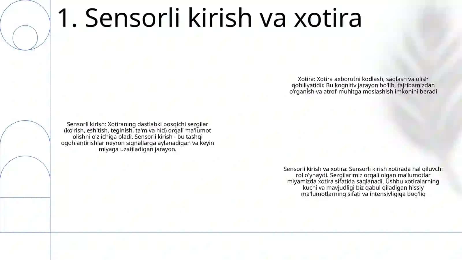 Xotira Nazariyalari 2