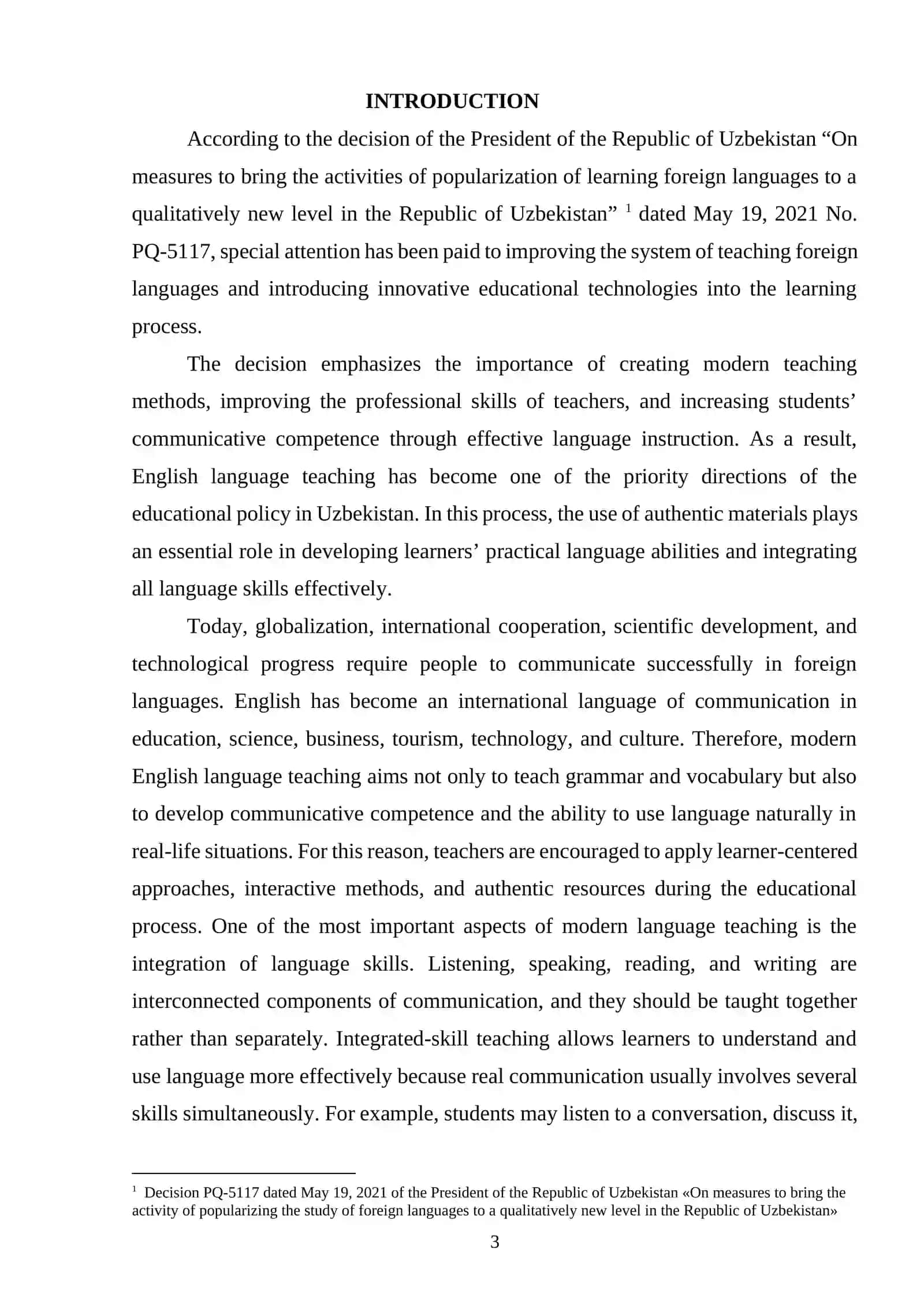 The Role of Authentic Materials in the Integration of Language Skills 2