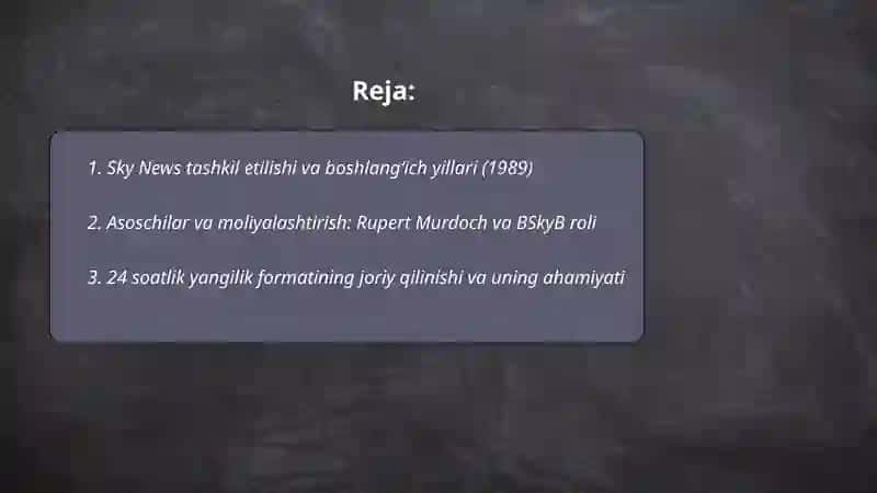 Sky news tarixi va rivojlanishi 2