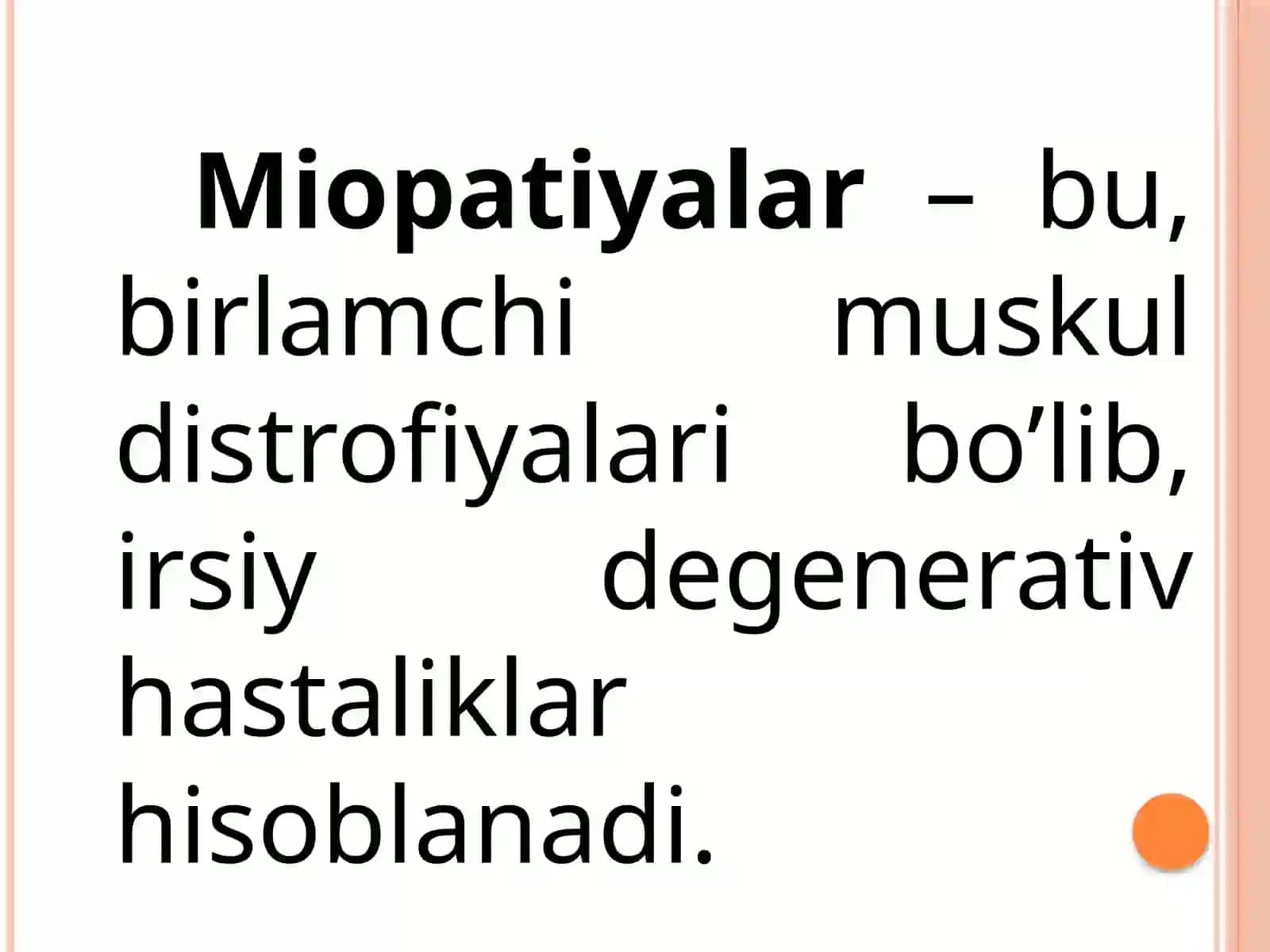 Miopatiyalar.Mushaklar denervatsiyasi 2