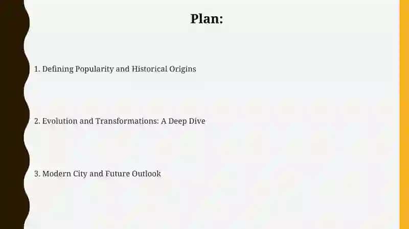 Presentation on Popular Cities: The History of a City 2