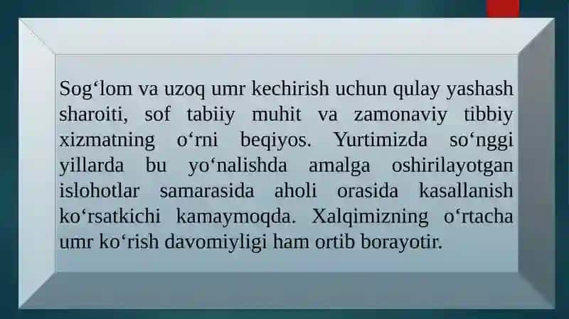 OʻRTACHAUMR DAVRI VA YOSHGA OID STRATIFIKATSIYA 2