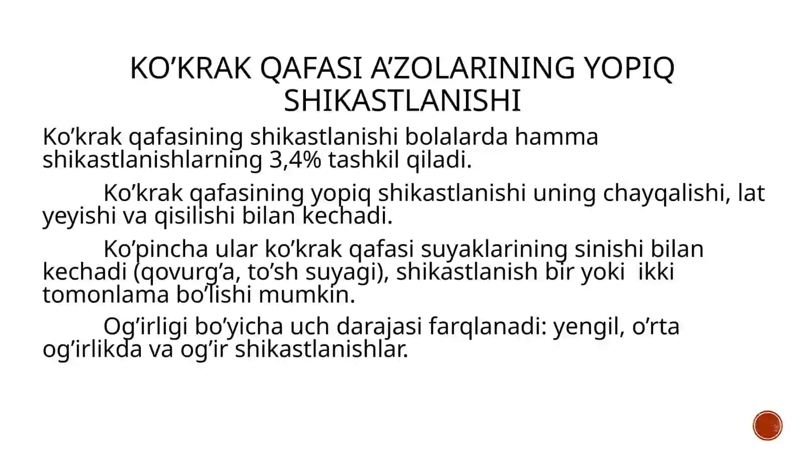 Ko'krak qafasi va yiringli kasalliklari etiologiyasi va patogenezi 2
