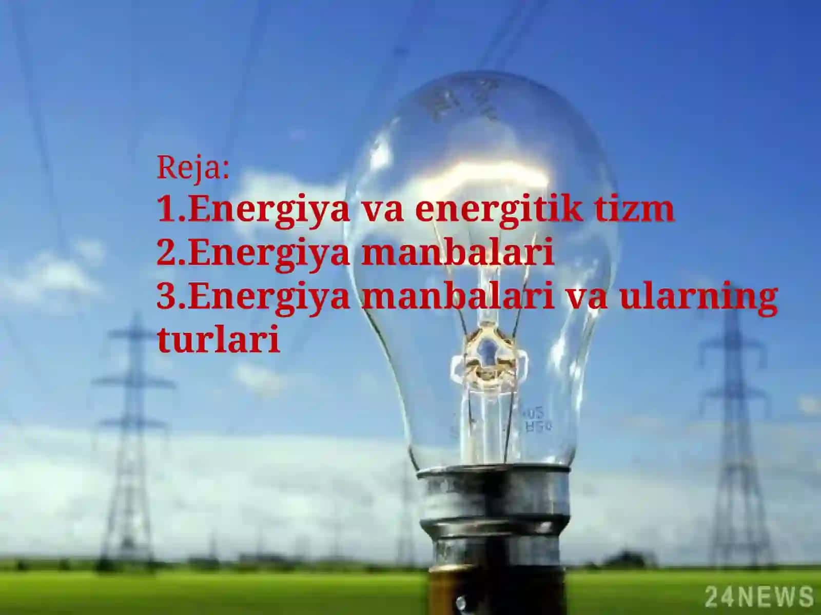 Energiya va energitik tizim 2