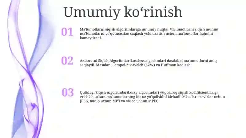 Axborotni Siqish Algoritmlari 2