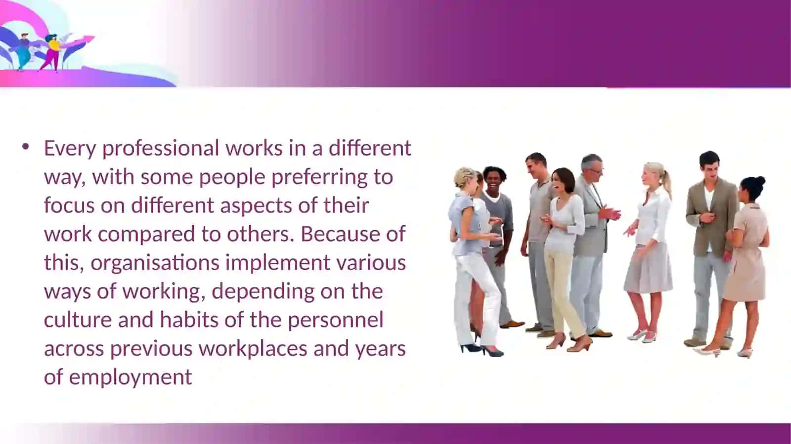 Work and job. Ways of working 2