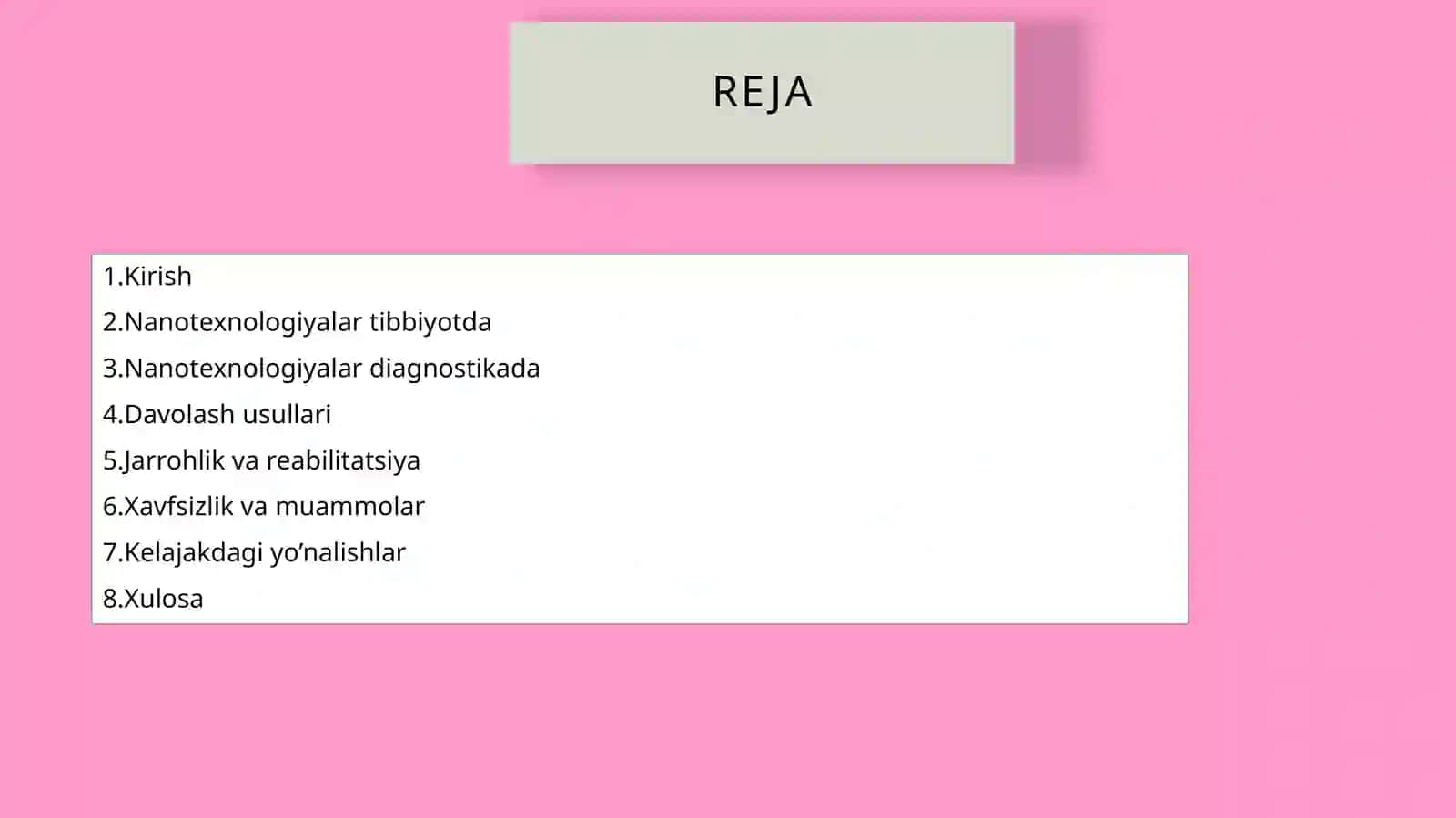Nanotexnologiyalar tibbiyotda 2