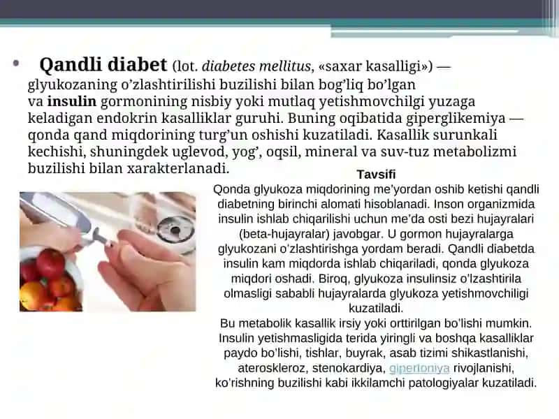QANDLI DIABET KASALLIGI 2