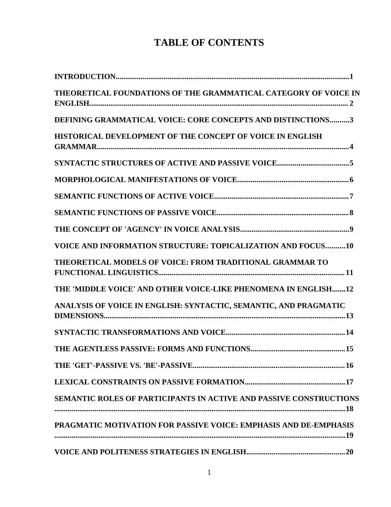 Voice as a Grammatical Category in English 2