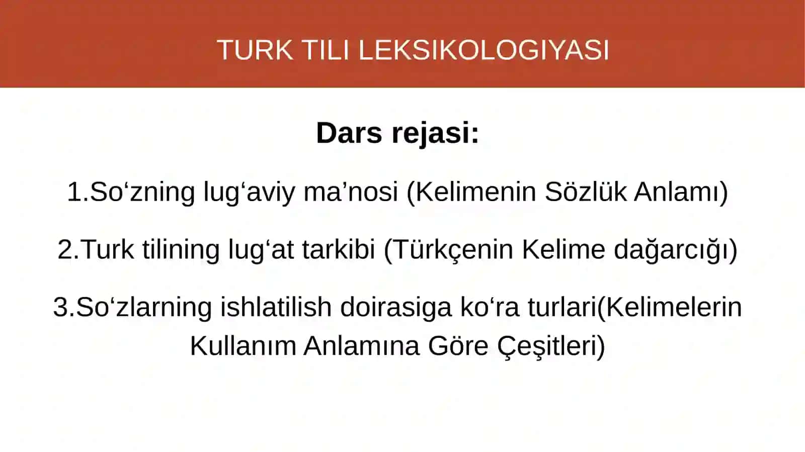 Turk tili leksikologiyasi 2
