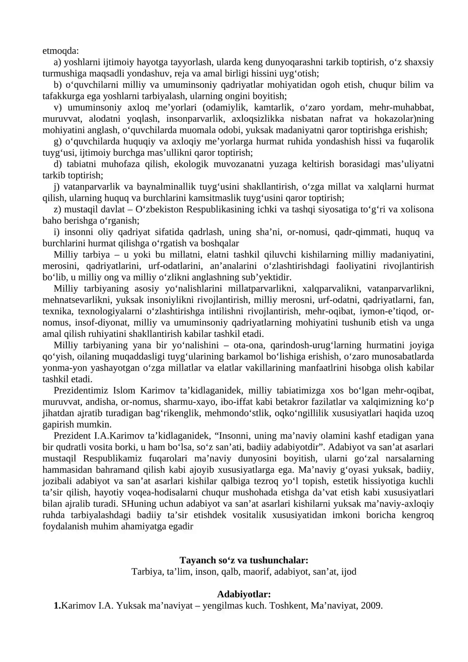 Inson qalbiga yo‘l va g‘oyaviy tarbiya 2