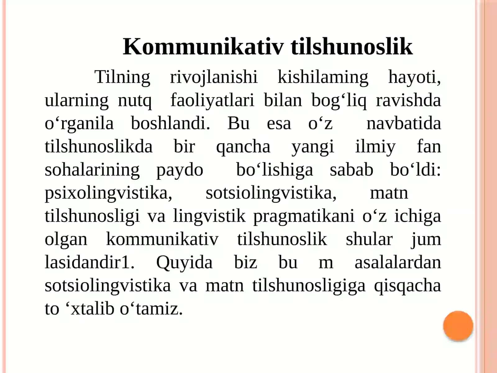 Kommunikativ tilshunoslik haqida ma’lumot berish 2