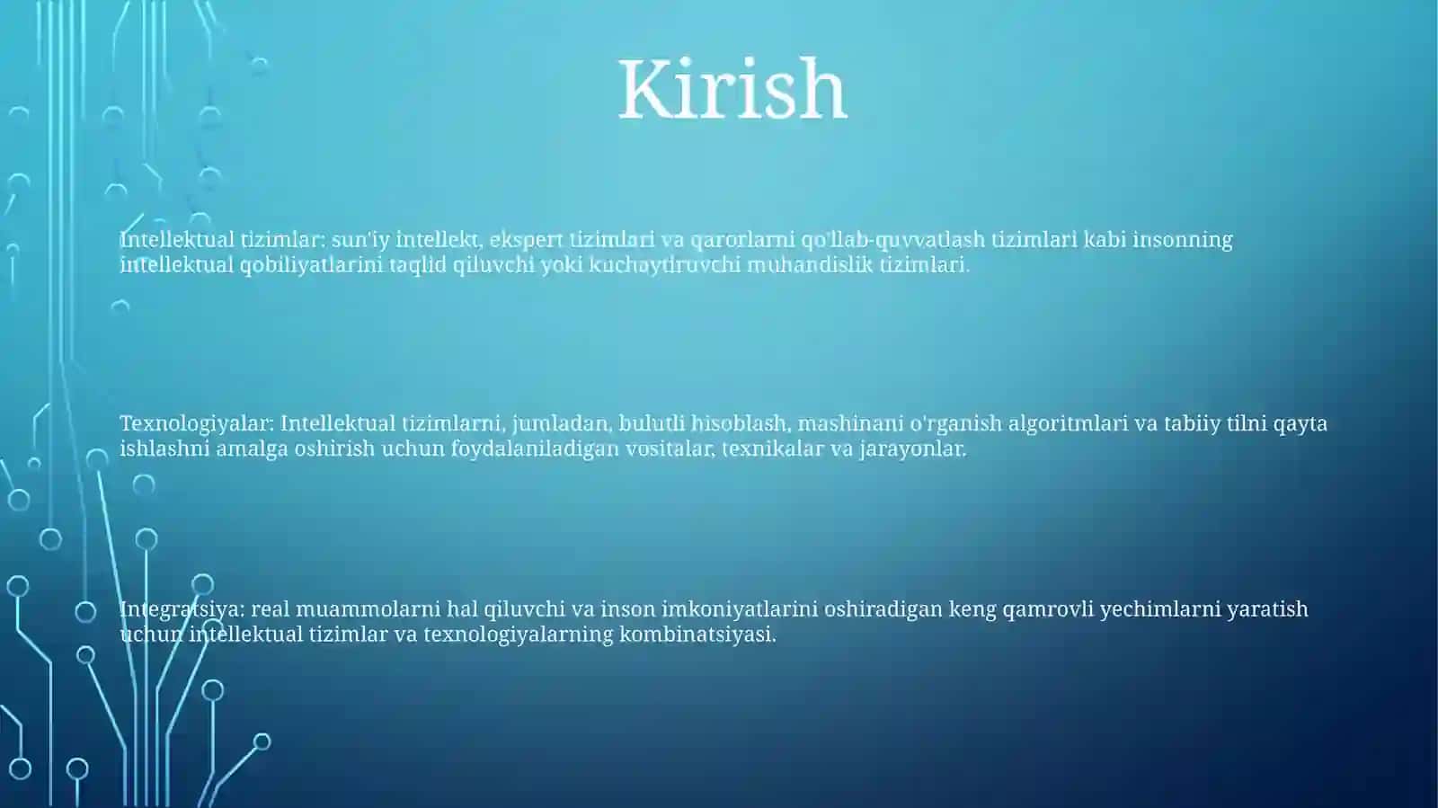 Intelektual Tizimlar Va Texnologiyalar 2