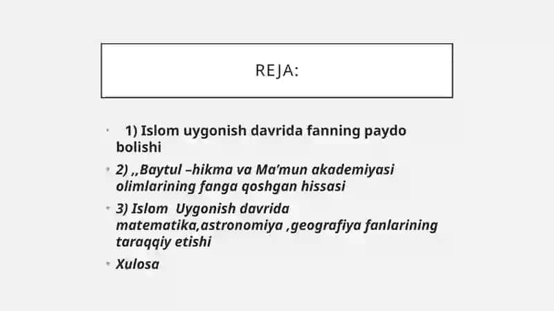Islam Uygonish davrida Fan va Teknika 2